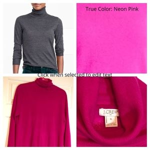 J Crew Factory Merino Wool Turtleneck Sz XL Pink